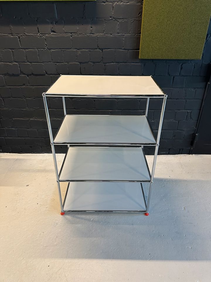 Sideboard Lichtgrau, 3 offene Fächer, 77×110 cm