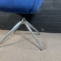 Febrü Loungesessel, Blau/Hellgrau