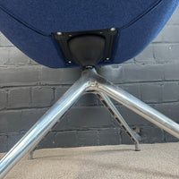 Febrü Loungesessel, Blau/Hellgrau