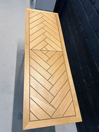 Konsolentisch Holzplatte, Metallgestell