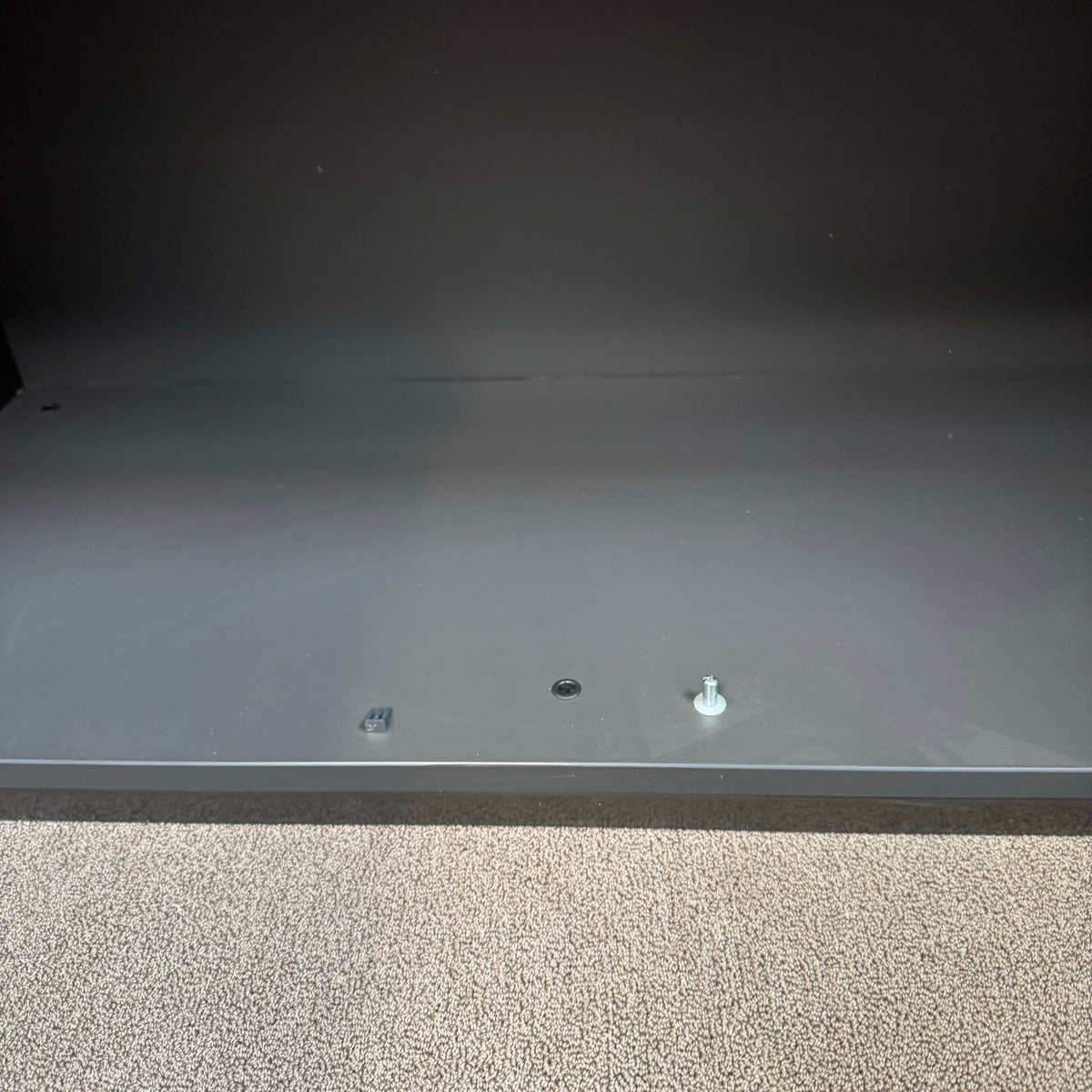 Sideboard abschließbar, Anthrazit mit Eiche-Dekor Deckplatte