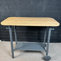 Steelcase Tisch auf Rollen, 120×60 cm, Kiefer-Dekor