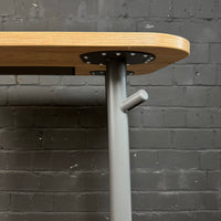 Steelcase Tisch auf Rollen, 120×60 cm, Kiefer-Dekor