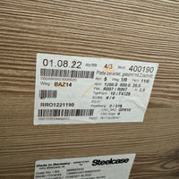 Steelcase Tisch auf Rollen, 120×60 cm, Kiefer-Dekor