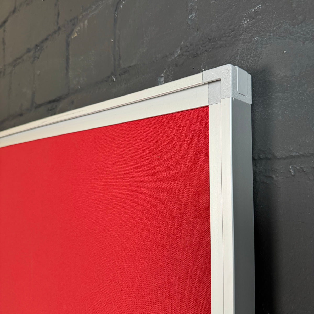 Trennwand Element Stoff, Rot mit Alurahmen