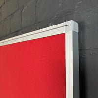 Trennwand Element Stoff, Rot mit Alurahmen