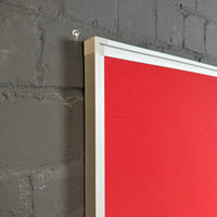 Trennwand Element Stoff, Rot mit Alurahmen